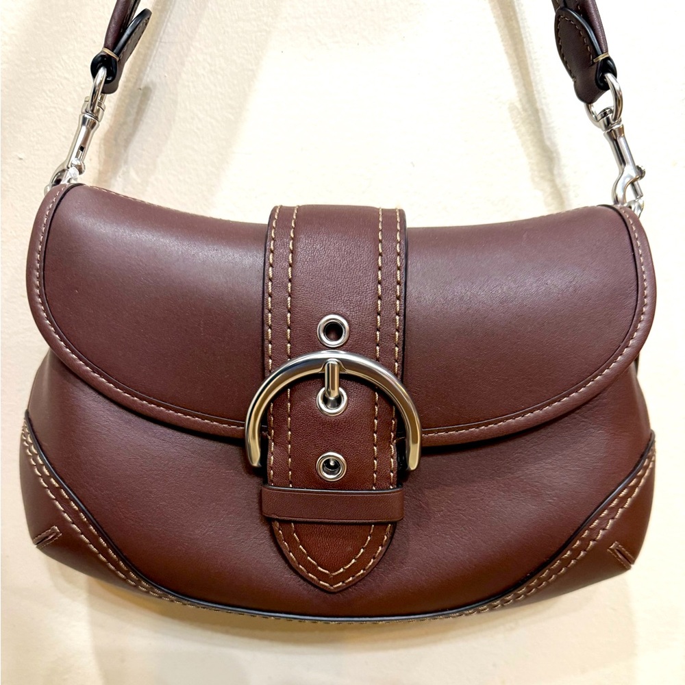 *SOLD* COACH Soho Flap Bag In Regenerative Leather Maple/SILVER HARDWARE